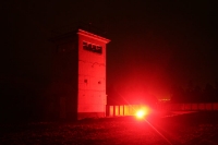 Bengalisches Feuer an einem Grenzturm