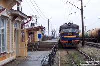 Bahnhof der Hafenstadt Paldiski (Estland)