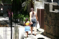 In einer Nebenstraße im Stadtteil Copacabana in Rio