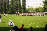 Blick auf die Boxwiese am Müngersdorfer Stadion, Mitte 90er Jahre