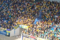 Fans des 1. FC Lokomotive Leipzig beim Derby gegen den FC Sachsen Leipzig, 2009