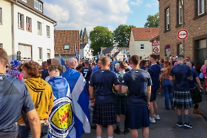 Schottland Fans, Fanmarsch Köln Euro 2024