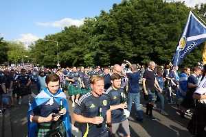 Schottland Fans, Fanmarsch Köln Euro 2024