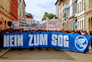 Demonstration in Schwerin gegen das SOG