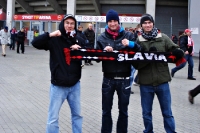 Fans von Slavia Prag in bester Laune
