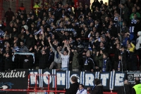 Fans des MSV Duisburg in Berlin im Stadion An der Alten Försterei