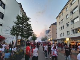 Rot-Weiss Essen Fanmarsch nach dem Aufstieg in die 3. Liga 14.05.2022