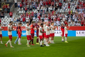 Team von Rot-Weiss Essen nach 1:4 Niederlage gegen Viktoria Köln 09.08.2022