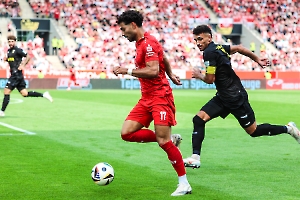 Ekin Celebi, Mika Hanraths  Rot-Weiss Essen - Alemannia Aachen Spielfotos 03.08.2024