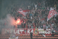 Ultras Essen in Krefeld (2. Mai 2012): Pyroaktion zum 1:0