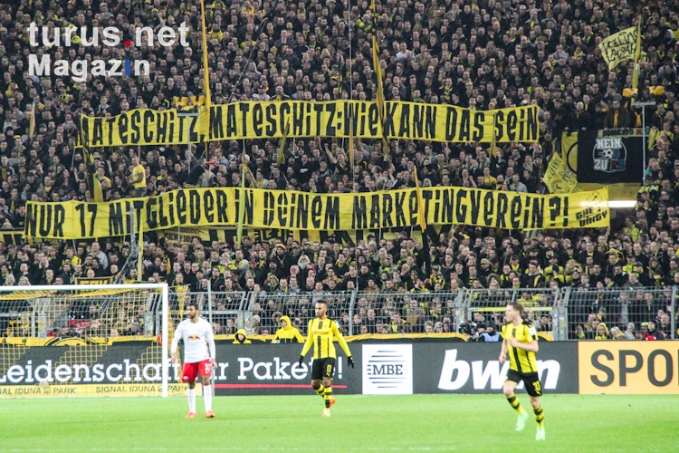 Foto Dortmunder Spruchband gegen RB Leipzig Bilder von Borussia