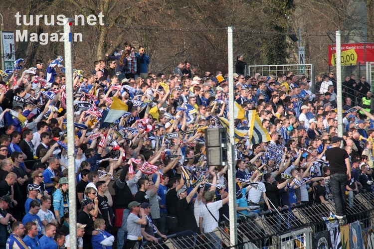 Foto: Fans / Ultras des FC Carl Zeiss Jena beim SV ...