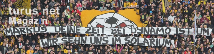 Foto: Spruchbänder im K Block von Dynamo Dresden - Bilder von SG Dynamo