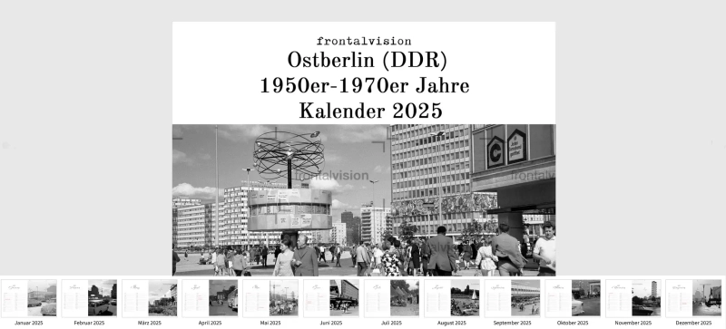 Für Euch: Ostberlin DDR Kalender 2025: 1950 – 1970 Historische Motive